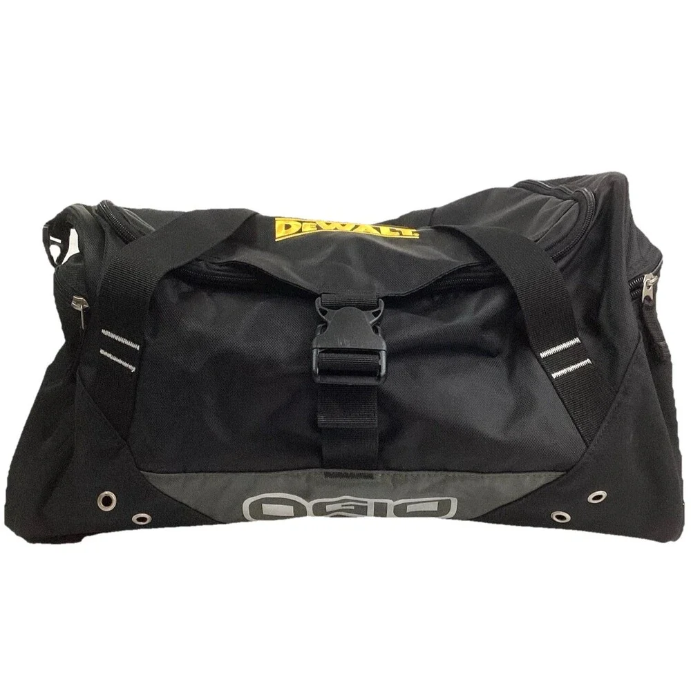Ogio DeWALT Duffle Bag - Black - Large - Tool Bag - Clasp Handles Embroidered